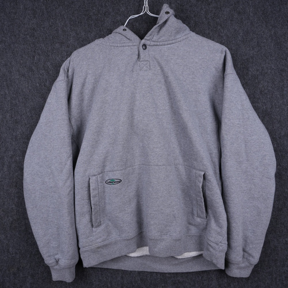 Arborwear Double Thick Hoodie Mens Large Gray Excellent Heavyweight Workwear